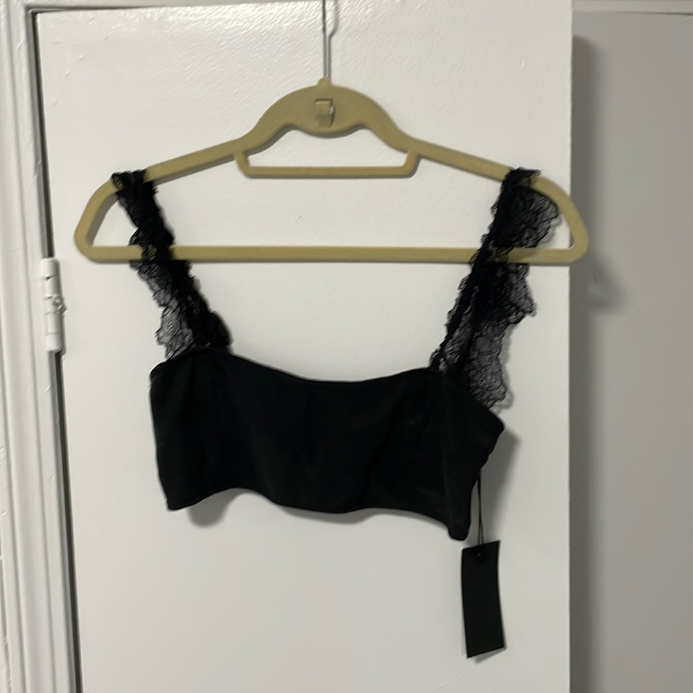 Sir the Label Bralette with Lace Straps & Tags